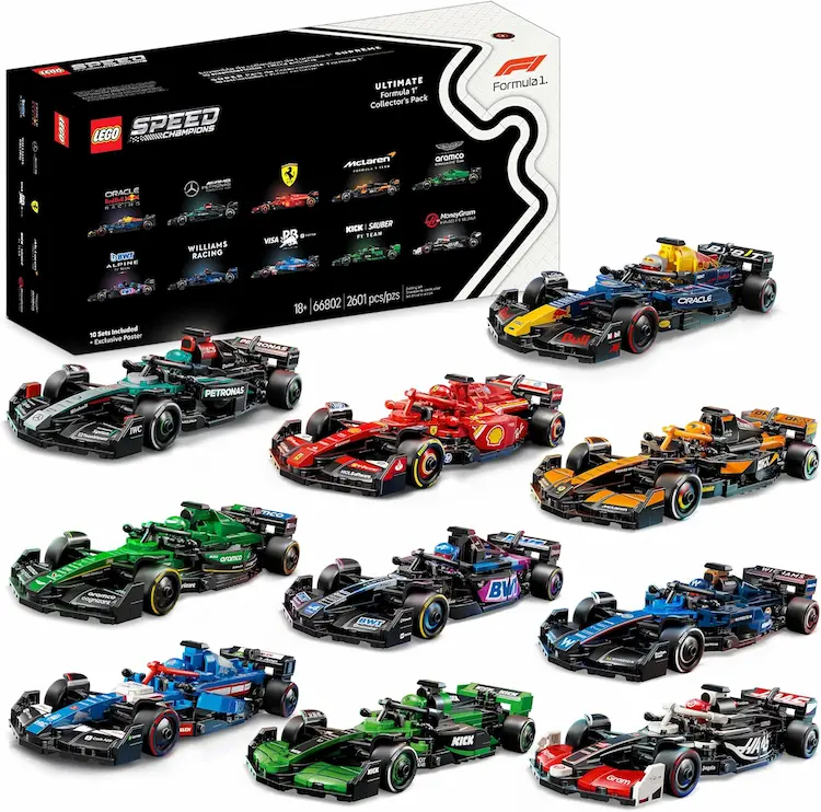 Sets LEGO Speed Champions Fórmula 1: McLaren, Mercedes, Red Bull y Ferrari