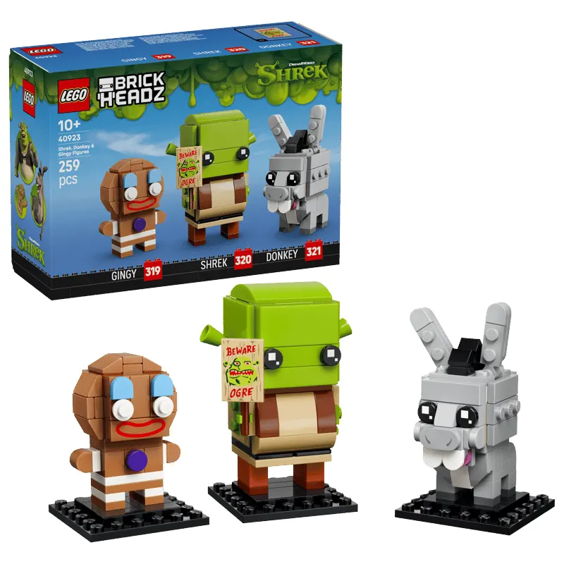 LEGO 40923 Brickheadz Shrek Asno y Gingy