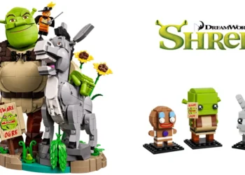 LEGO 72423 Shrek, Asno y el Gato con Botas, set oficial de LEGO Shrek 2026