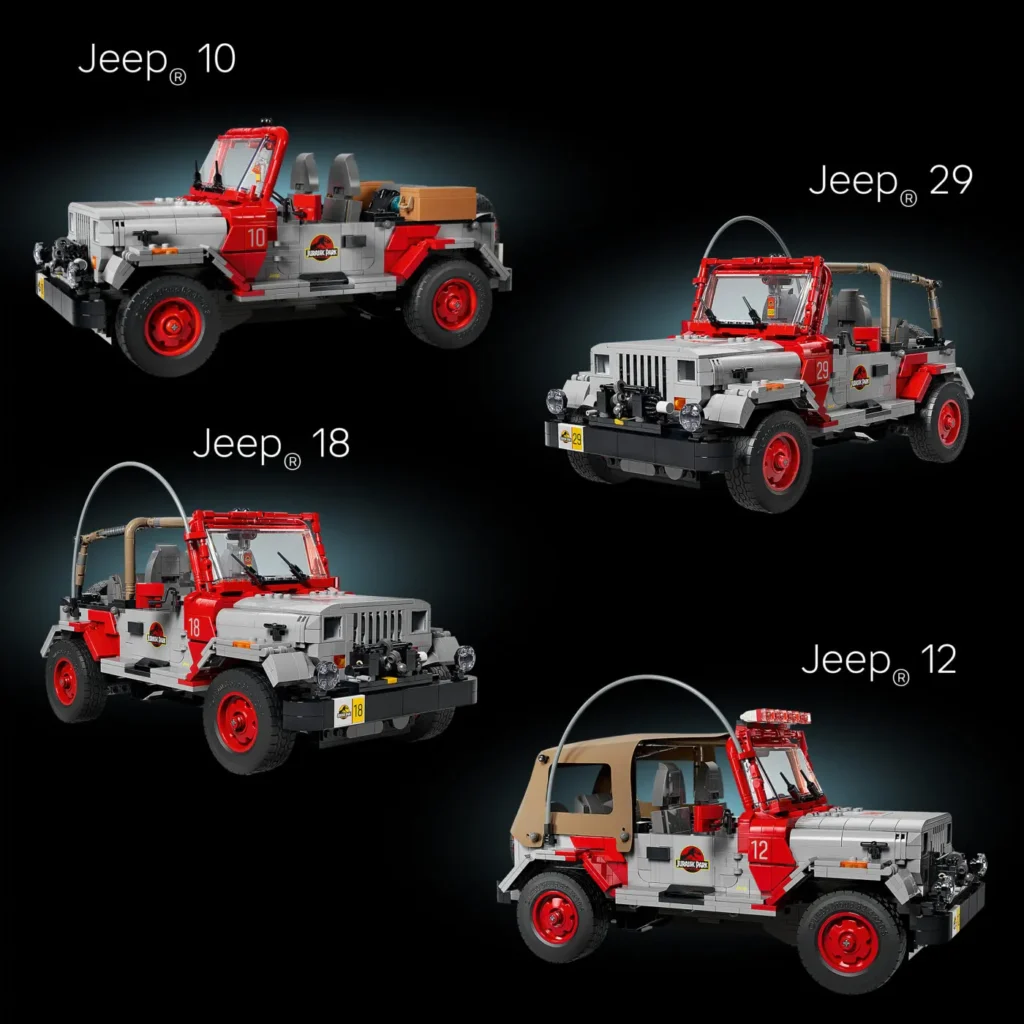 LEGO 77984 Jurassic Park Jeep Wrangler 4 en 1