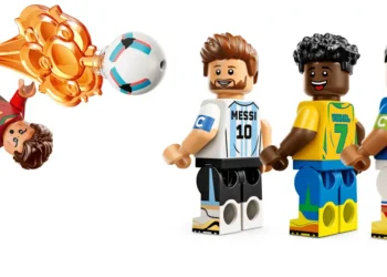 LEGO Editions Messi, Ronaldo, Mbappé y Vini Jr. sets Football Highlights FIFA Mundial 2026