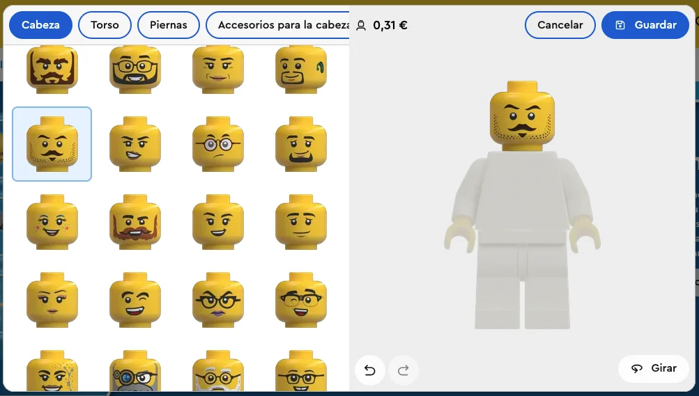 LEGO Crea tu Minifigura disponible en España y Europa Pick a Brick