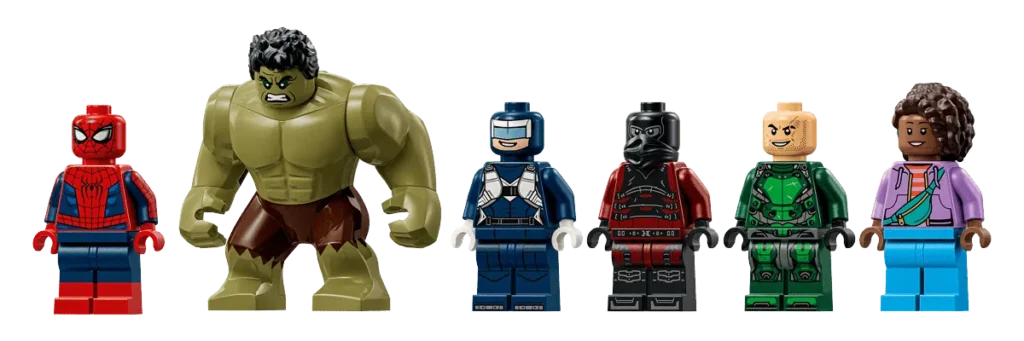 lego spiderman 76350 spiderman vs hulk minifiguras
