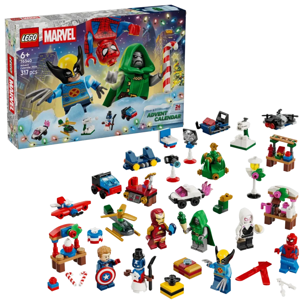 Calendarios de Adviento LEGO 2026: los 5 nuevos sets confirmados 4 76340 LEGO Marvel Calendario de Adviento 2026