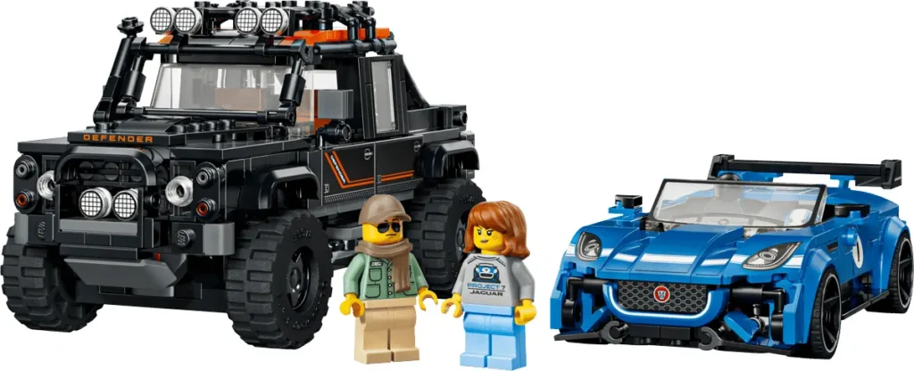 LEGO 77264 Speed Champions Jaguar F-Type Project 7 y Land Rover Defender Classic