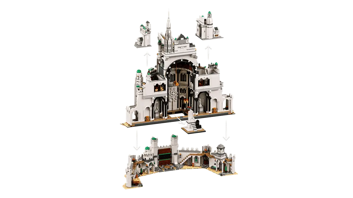 LEGO ICONS MINAS TIRITH (11377): la imponente Ciudad Blanca por fin llega a LEGO 6 lego 11377 minas tirith icons senor de los anillos trasera