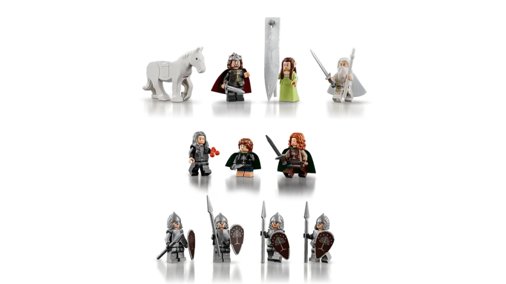 LEGO ICONS MINAS TIRITH (11377): la imponente Ciudad Blanca por fin llega a LEGO 15 lego 11377 minas tirith icons senor de los anillos minifiguras