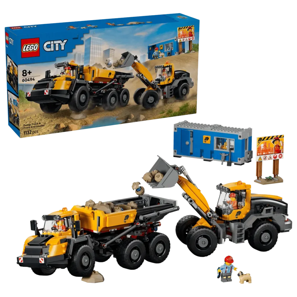 LEGO City 60494 Camión Volquete y Cargadora Frontal