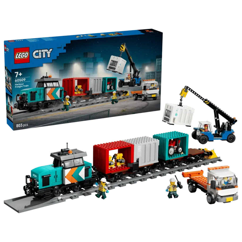 LEGO City 60509 Tren de Mercancías del Puerto con Grúa y Camión