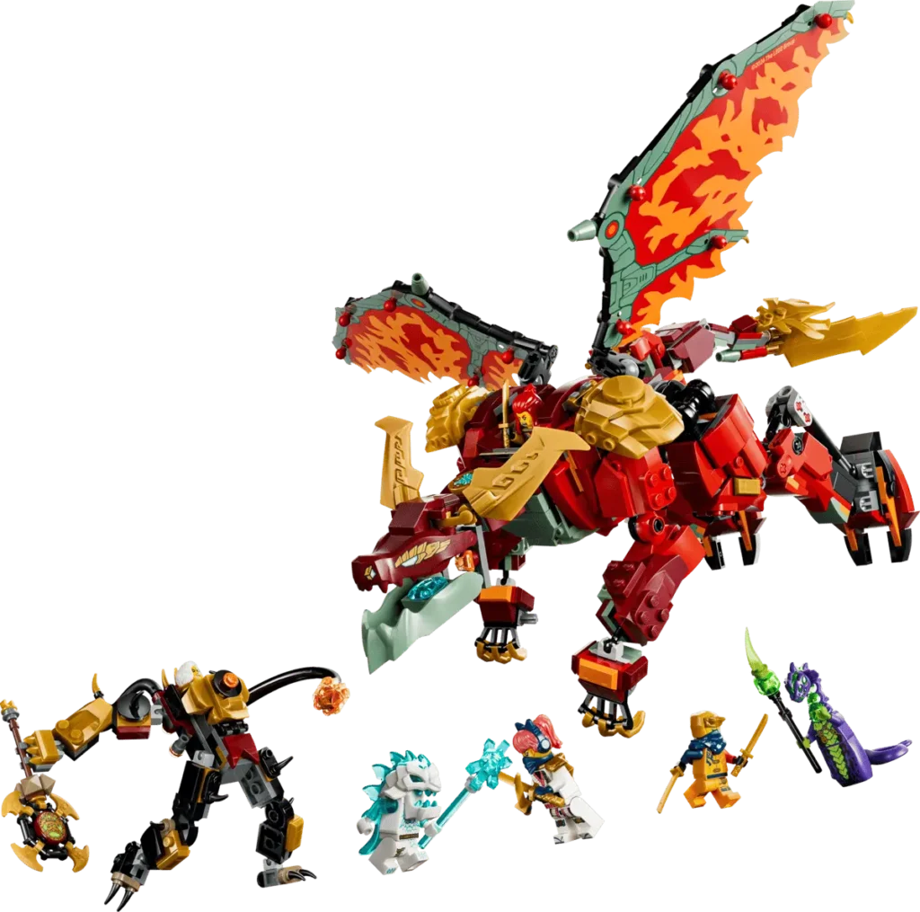 Novedades LEGO Ninjago junio 2026: 10 nuevos sets aterrizan en verano 11 LEGO Ninjago 71868 Meca Dragón Transformable de Wyldfyre 02