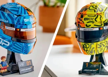 LEGO 43023 y 43017 cascos McLaren F1 de Lando Norris y Oscar Piastri