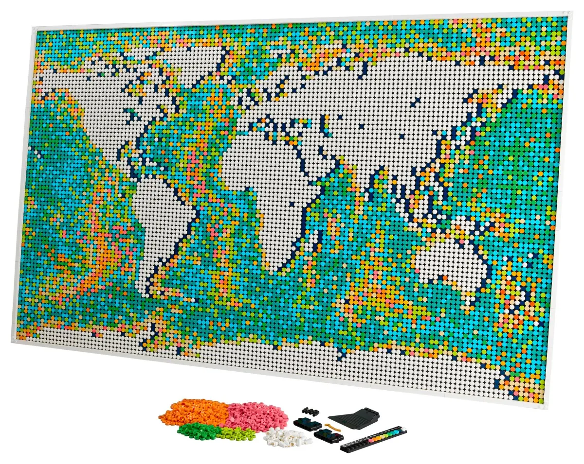 Los sets de LEGO con más piezas de la historia 3 LEGO Art 31203 Mapamundi