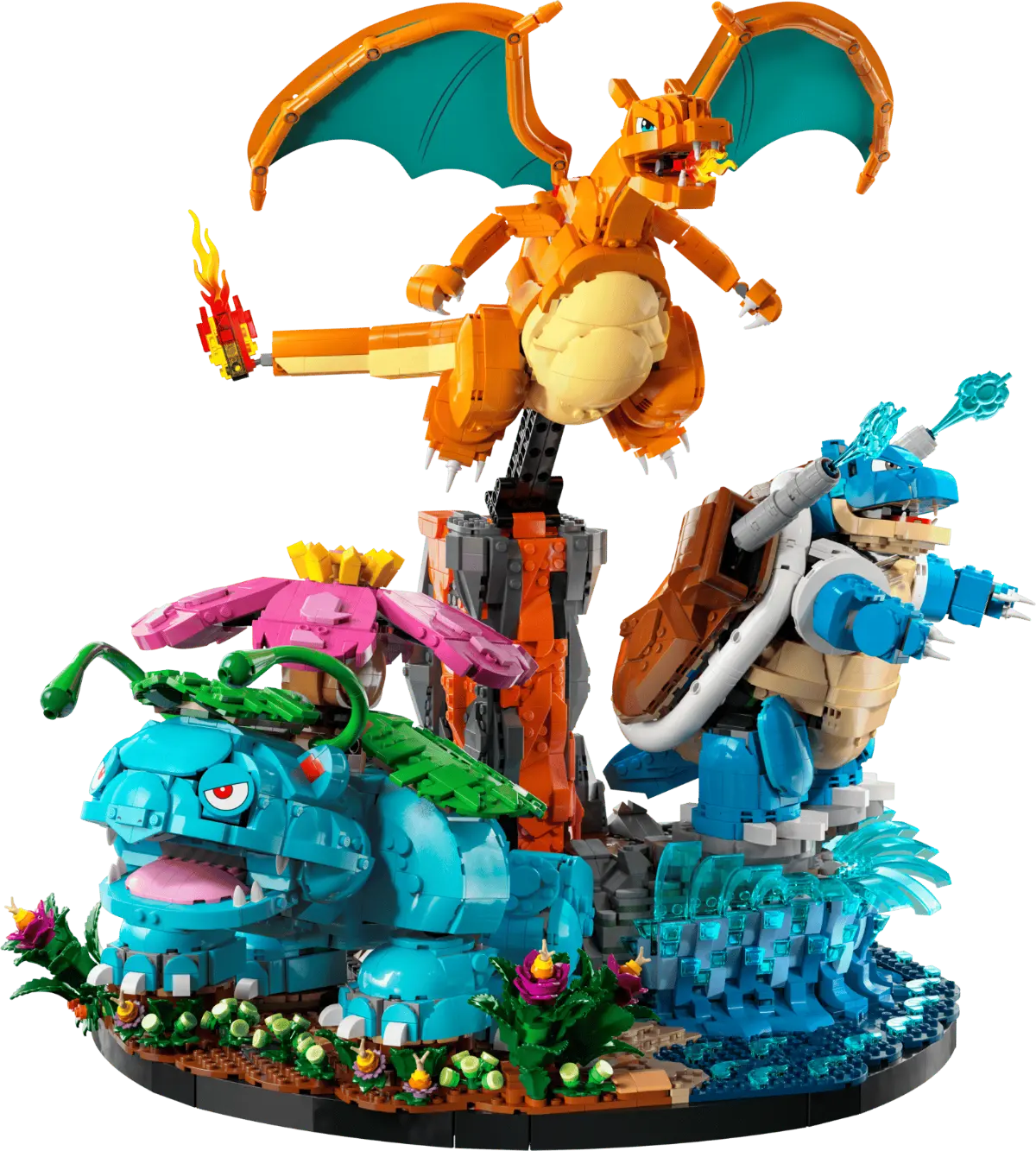 Los sets de LEGO con más piezas de la historia 16 LEGO Pokemon 72153 Venusaur Charizard Blastoise