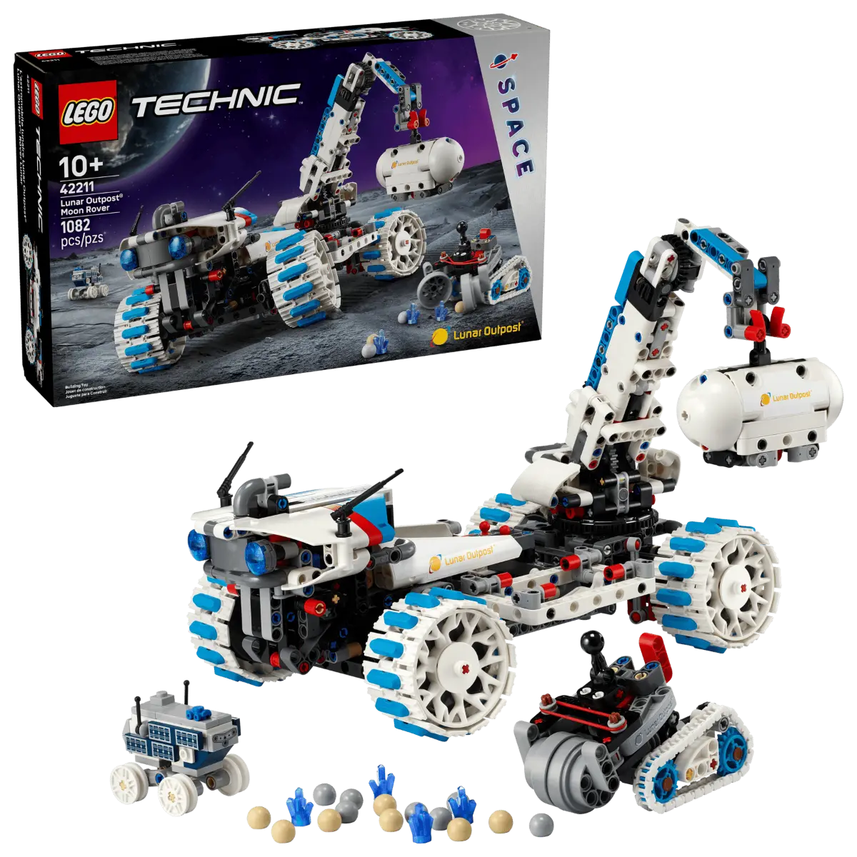 LEGO Technic 42211 Vehículo Espacial Lunar Outpost: Róver Lunar set