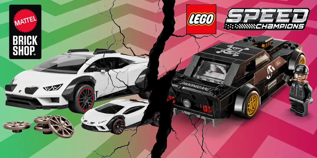 Comparativa Mattel Brick Shop Speed Series vs LEGO Speed Champions