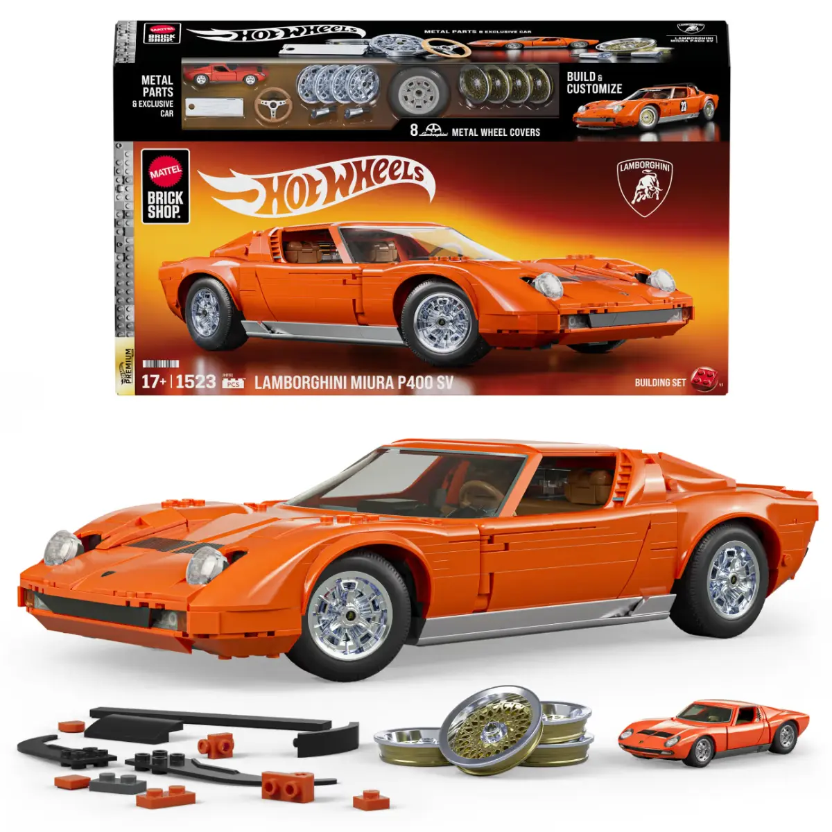 Lamborghini Miura P400 SV Mattel Brick Shop Premium Series