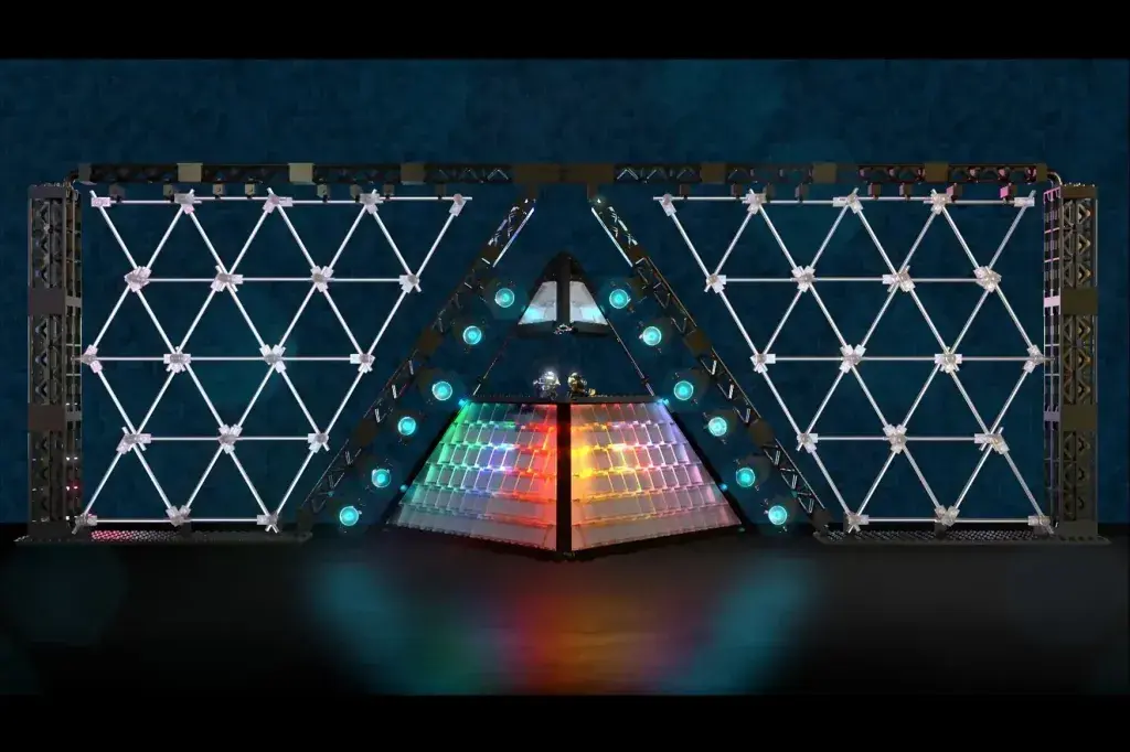 lego x daft punk anuncio colaboracion piramide alive